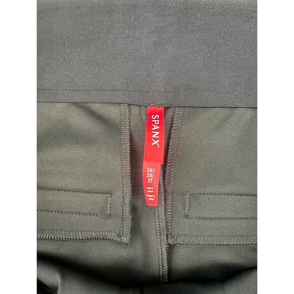 Spanx Faux leather pull on kick flare pants size 2x petite - Picture 6 of 9